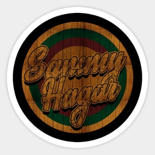 Circle Retro Sammy Hagar Sticker